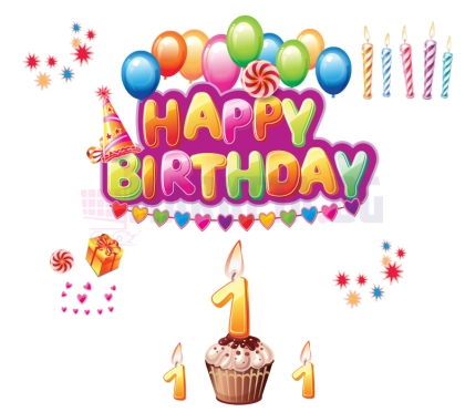 "Birthday" stickers