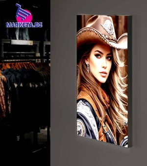 Frame with ice lighting