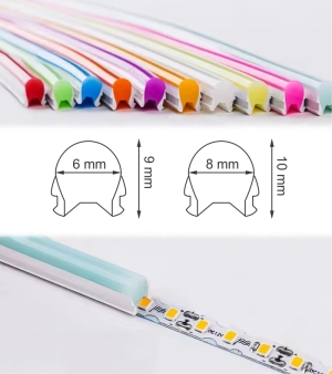 Гъвкав неон 8 мм от 2 части