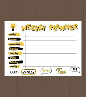 Стикер "Седмичен планер"