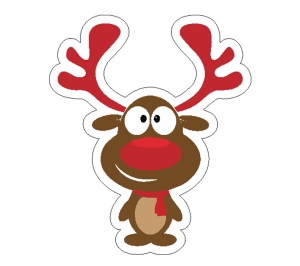 Коледен стикер "Еленче"