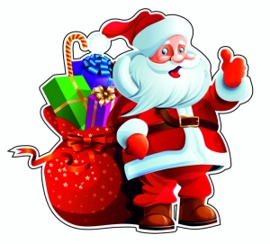 Коледен стикер "Дядо Коледа"