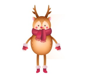 Коледен стикер "Животинче"