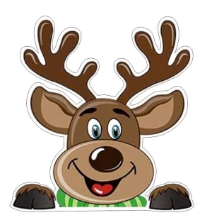 Коледен стикер Еленче