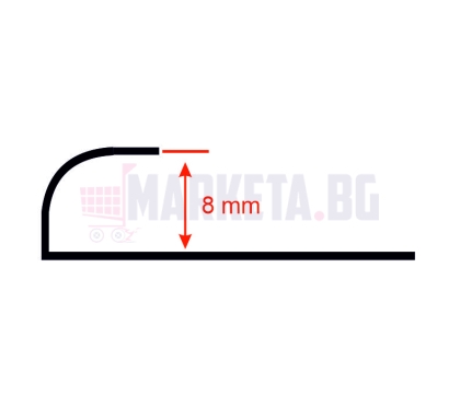 Molding for outer corner 8 mm