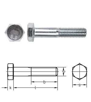 Болт с шестостенна глава M8 x 100 мм