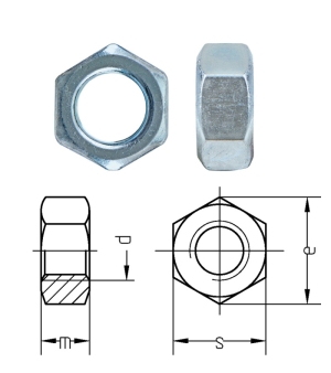 Гайка шестостенна М8