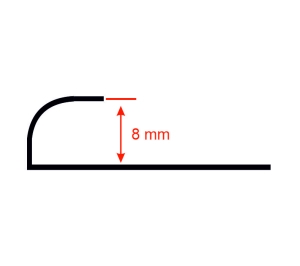 Molding for outer corner 8 mm