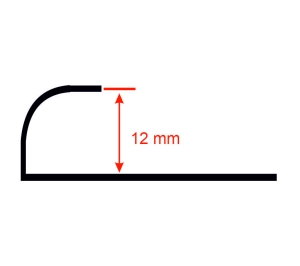 Molding for external corner 12 mm